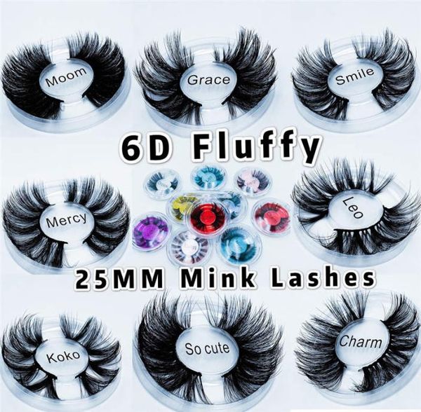 

whole 25mm 6d mink eyelashes thick wispy fluffy handmade 3d fake lashes 103050100pairs lashes custom logo1120679