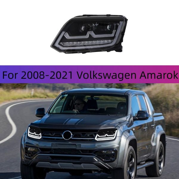 

car styling for 20 08-20 21 volkswagen pickup headlight assembly led drl turn signal projector lens auto accessories
