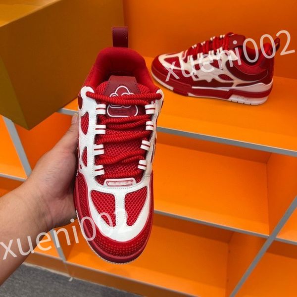 

2023 luxury designer casual shoes men women sneakers technical fabric breathable shoes chunky rubber sole walking party shoes, Black