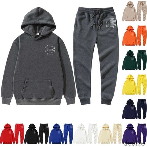 

ee designer mens hoodies eric emanuel tracksuits long sleeve pullover hooded loose sportwear pant letter printed hoody womens fashion style, Black