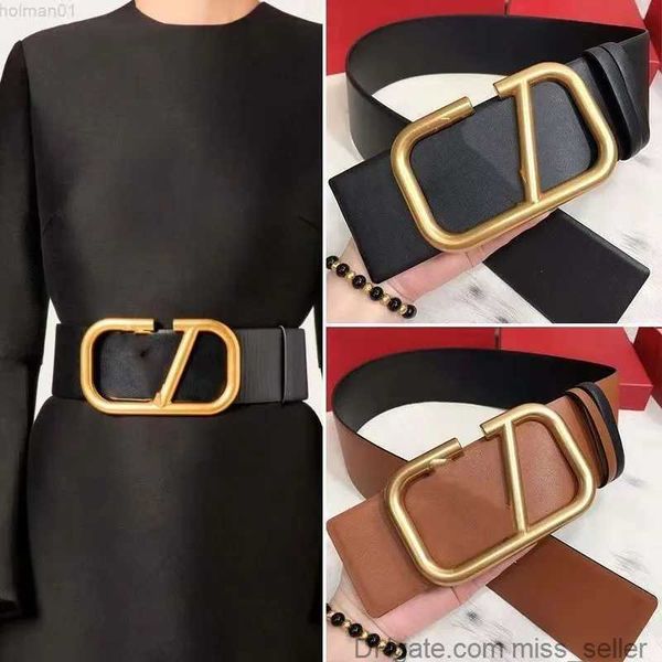 

designer luxury belt fashion belts woman width7cm black leather metal buckle beautiful optiona 90-125cm brand clothing accessories double mi, Black;brown