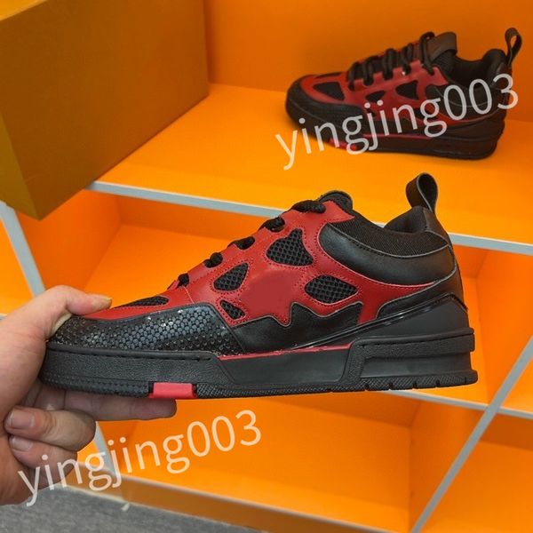 

luxurys designer casual shoes sneakers leather embroidered black men chaussures white shoe walking sports platform trainers