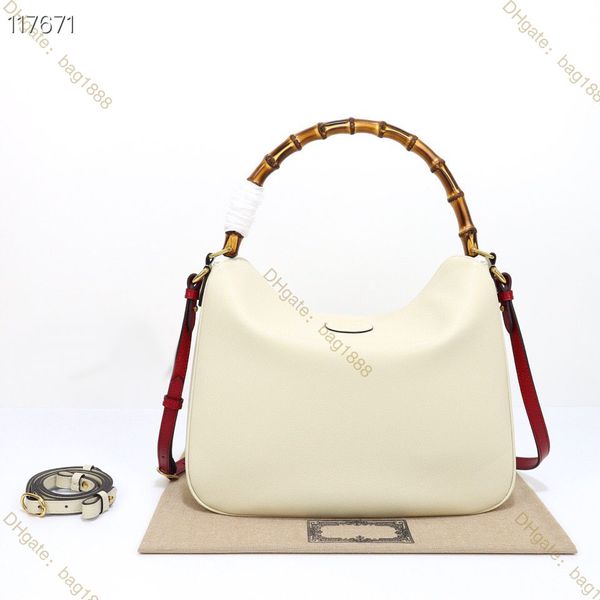 

2023 luxury designer bag women's fashion leather handbag classic bamboo shoulder bag crossbody bags 746245 black white brown