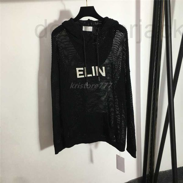 

women's sweaters designer women new hollow out sweaters knits with letters embroidery girls crop shirt high end hoodie long sleeve str, White;black