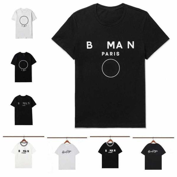 

men designer t shirt loose tees with letters print shirts sweatshirt womens tshirt trend short sleeve t-shirts casual shirt round neck cotto, White;black