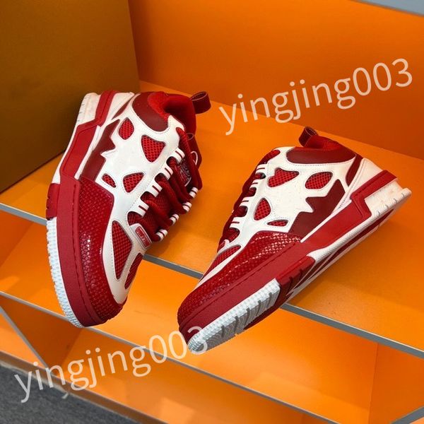 

new luxury designer casual shoes sneakers leather embroidered black men chaussures white shoe walking sports platform trainers