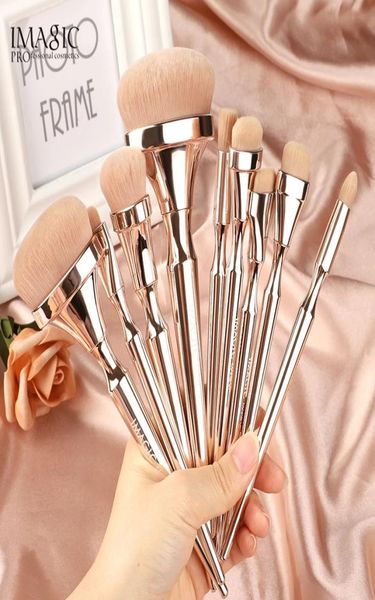 

imagic brand makeup brushes set gold handle for foundation powder make up brushes pincel maquiagem beauty tools tl4363556067