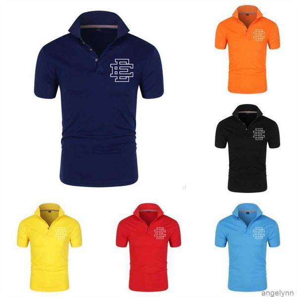 

mens ee shirts designer eric emanuel polos t-shirts fitness t shirt summer casual short sleeved letter pattern street fashion lapel ftbn, White;black