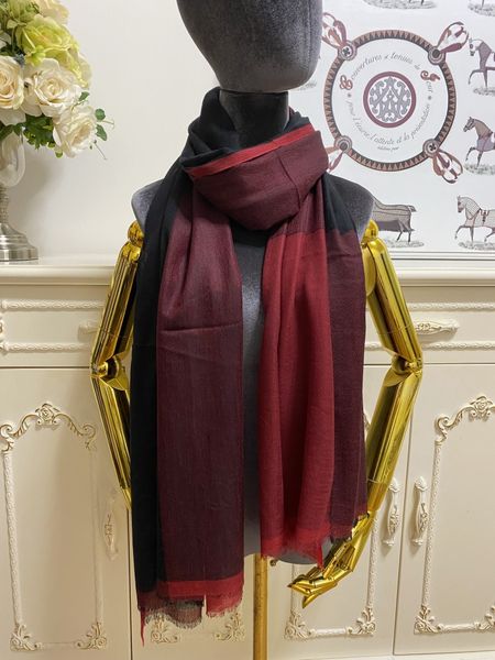 

women's long scarf scarves shawl 100% cashmere material embroidery letters plain big size 200cm - 90cm, Blue;gray