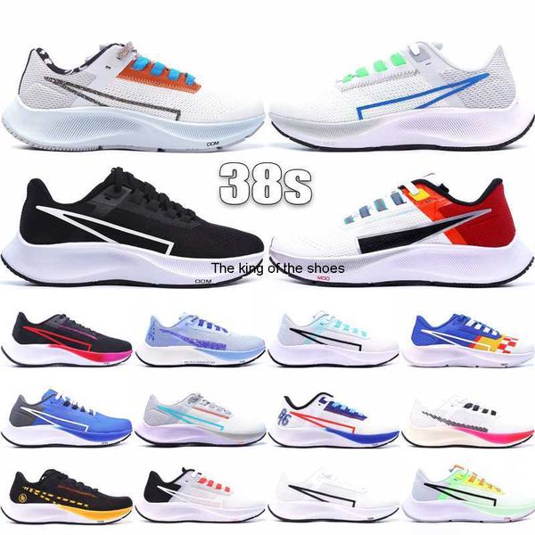 

pegasus 38 men women trail running shoes royal plaid made from sport copa sail pink glaze multicolor metallic silver outdoor sneakers size 3