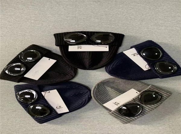 

tide goggle beanies two glasses cp beanies autumn winter outdoor warm hats casual men caps black grey blue5921168, Black;green