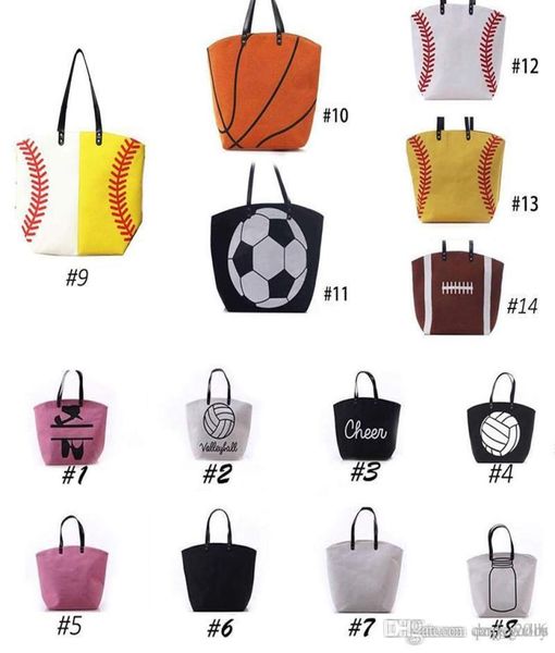 

canvas bag baseball tote sports bags casual softball bag football soccer basketball cotton canvas tote bag2026473, Black