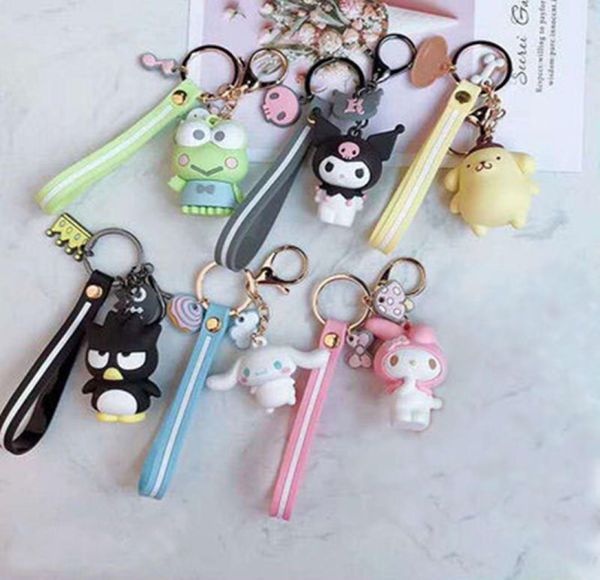 

kuromi keychain woman key chain pom pom purin cinnamoroll bad badtz maru cute cartoon novelty pvc pendant jewelry5319294, Silver
