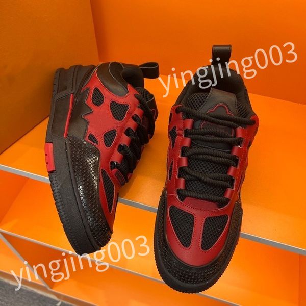 

2023 new luxurys designer casual shoes sneakers leather embroidered black men chaussures white shoe walking sports platform trainers