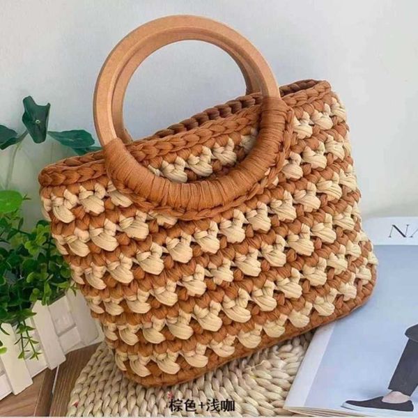 

handwoven diy network red new handheld women's bag material bag handheld women's bag fashion versatile gift for friends 230621