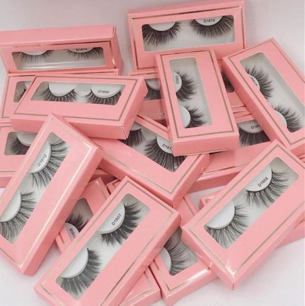

epacket style pink box 3d mink eyelashes mink false lashes soft natural thick fake eyelashes extension beauty tools1279789