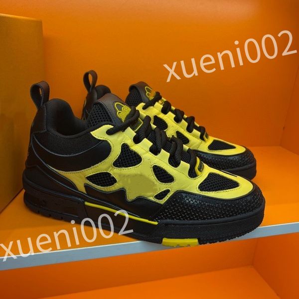 

2023 new designer casual shoes men women sneakers technical fabric breathable shoes chunky rubber sole walking party shoes, Black