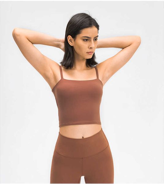 

l-018 yoga women's bra cropped sports bra without bones yoga gym outdoor jogging fitness breathable sling bralette women clothing summe