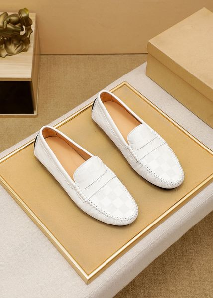 

2023 men designer dress shoes classic moccasins slip on casual loafers male brand office wedding walk drive flats size 38-44, Black