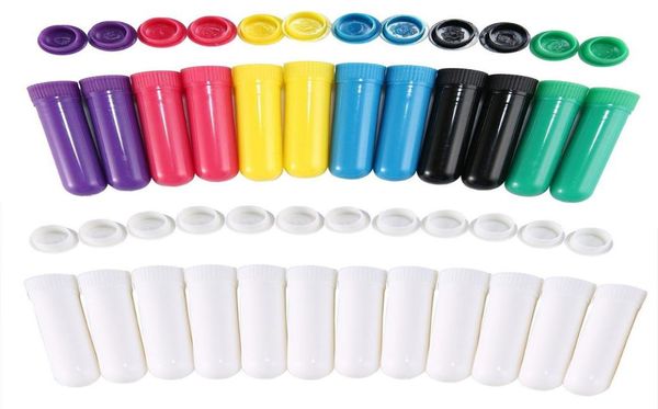

colorful essential oil blank nasal aromatherapy nasal inhaler sticks with wicks inhalers white cotton empty tubes portable3075591