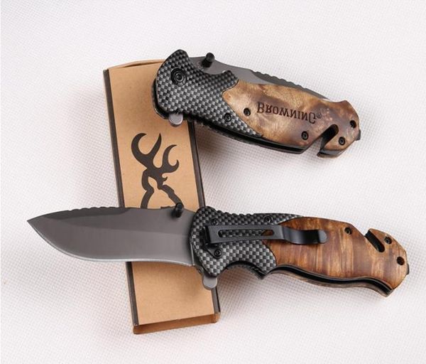 

man039s wood survival outdoor x50 browning pocket knives knife camping tools tactical edc folding outdoor tool handle g uqacv1206507