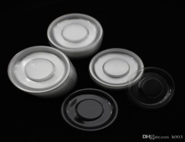 

100pcs whole circle round clear lash trays plastic transparent blank holder tray for eyelash packaging box case container6035078