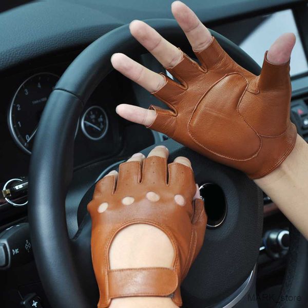 

motorcycle gloves leather fingerless motorcycle gloves bicycle motocross gym tactical work driving gloves men protective gear moto equipment