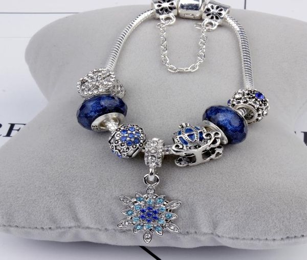 

charm beads fit for pandora jewelry 925 silver bracelets snowflake pendant bangle blue sky pumpkin cart charms diy jewelry with gi8912340, Golden;silver