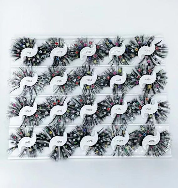 

whole christmas color exaggerated false eyelashes natural simulation 25mm glitter eyelash shimmery lashes make up for hallowee9787858
