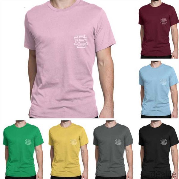 

mens ee designer shirts eric emanuel tees summer casual short sleeve slim fit breathable letter printed round neck street tshirt luxury fash, White;black