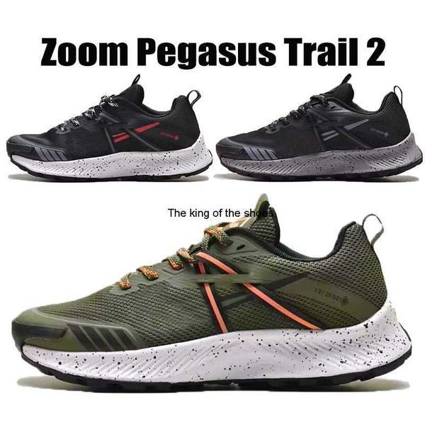 

designer running shoes pegasus zoom trail 2 black red whiite metallic zooms mens trainers army green runners sneakers 40-45