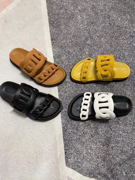 

designer chypre shoes slippers designer sandals women slides leather sandals men ladies flip flops summer beach flat slippers 35-46, Black