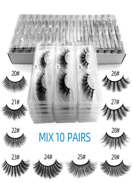

mayshikou whole 3d false eyelashes sets 10pairs long natural hair lashesextension makeup fake eyelash synthetic hair6903646