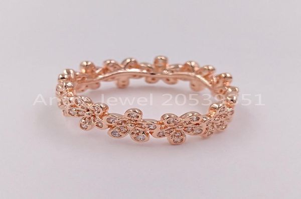 

dazzling daisy ring silver rose clear cz charms authentic 925 sterling silver beadsfits european style jewelry bracelets & neck andy jewel98, Black