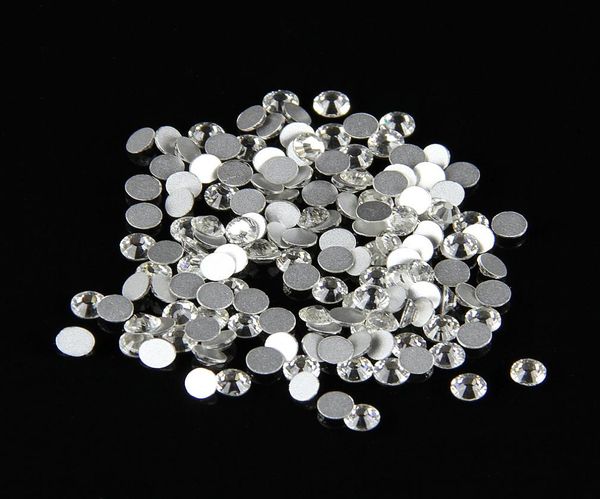 

clear color ss16 flat back non fix rhinestones for nails011939213, Silver;gold