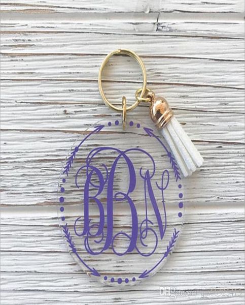 

4cm blank disc with 3cm suede tassel vinyl keyring lowest multi color available gold silver monogrammed clear acrylic disc tassel 4396077, Slivery;golden