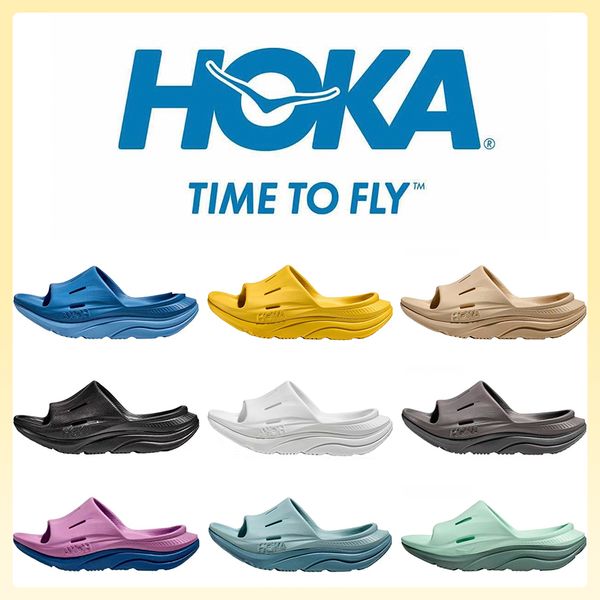 

hoka one one ora recovery slide 3 hokas slippers designer beach sandal blue summer slides for men and women, Black