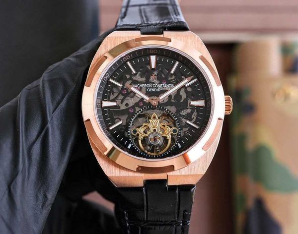 

moissanite luminous wrist watches v c seaovers diamond 41mm*13mm iced out bezel gift watch for man hollow new mens vachercon 4p, Slivery;brown