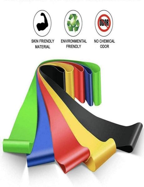 

5 colors resistance bands resistances fitness exercise loop bands with 5 different resistance levels1690777