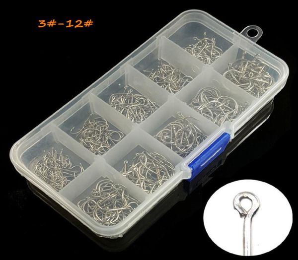 

10 sizes mixed 312 silver ise hook high carbon steel barbed hooks fishhooks asian carp fishing gear 500 pieces 1 box wh297808905
