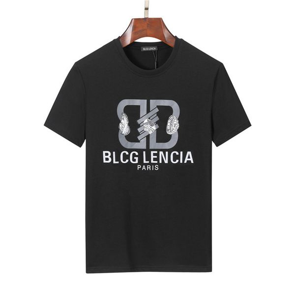 

blcg lencia 2023 summer new 100% cotton fabric t-shirt men print color mens designer t shirt paris fashion tshirts 22430, White;black
