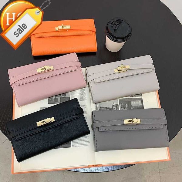 

r purse in hand 2023 new fashion delicate buckle coin purse multi-functional trend envelope card wallet factory direct sales