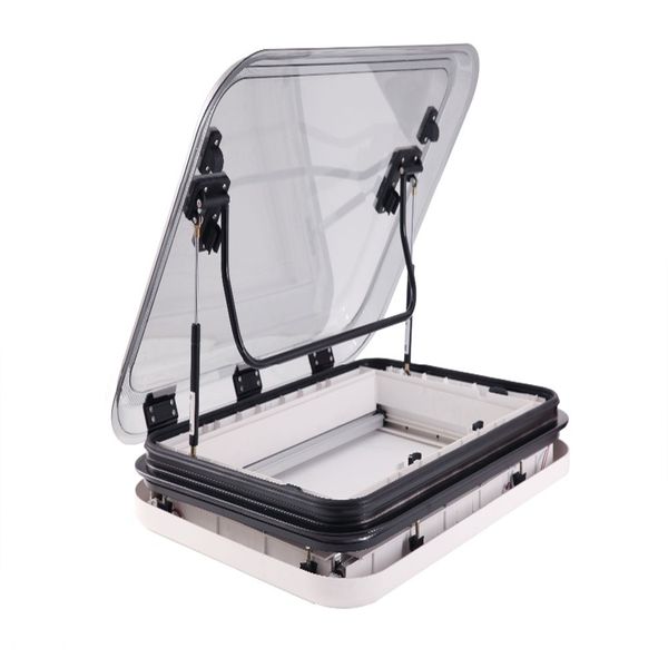 

rv caravan led skylight roof window hatch with anti-insect net and sunshade mg16sl