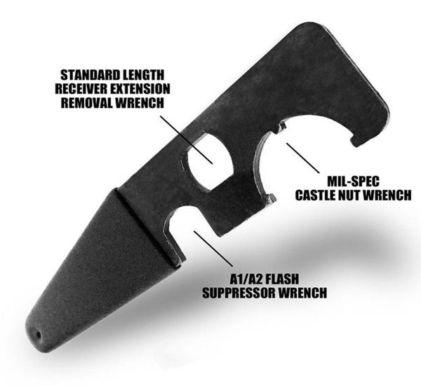 

ar tool wrench for extension tube m4 multifunctional strategical wrench with rubber handle hunting tool6272544