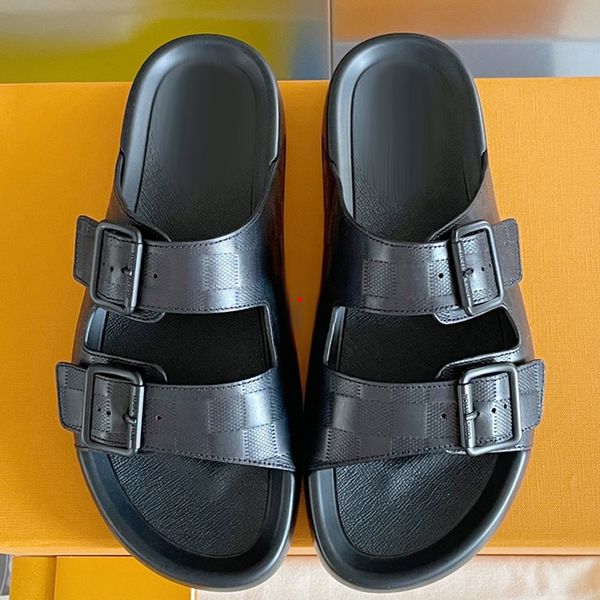 

2023 fashion slippers summer women slippers platform punk rock leather mules creative metal fittings casual party shoes female outdoor slide, Black