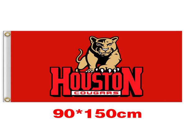 

houston cougars university college flag 150cm90cm 3x5ft polyester custom any banner sports flag flying home garden outdoor4609262