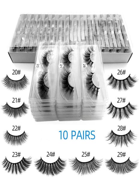 

whole 10 styles 2029 eyelashes 3d mink lashes natural mink fake eyelashes makeup false lashes 10 pairs epacket3101493