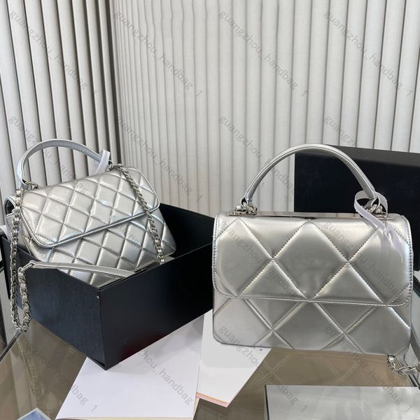 

small flap bag handle handbags designer handbag silver bright leather hobo cross body wallet women crossbody bag luxury tote bag