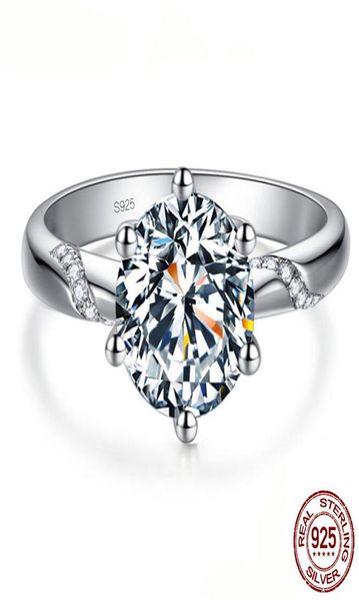 

fine jewelry original 100 original 925 solid sterling silver ring natural 1 carat diamant stone wedding rings gift for women xr369957986, Slivery;golden