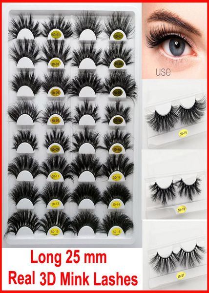

dramatic long 25mm 3d mink eyelashes real mink eyelash fluffy natural 5d false eyelashes thick lashes volumn eye makeup handmade6014929